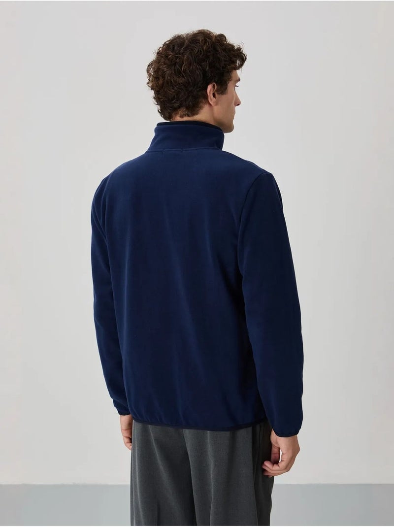 Sweatshirt homme en maille peluche à fermeture éclair tommy Bleu marine - Kiabi