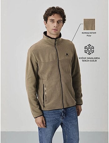 Sweatshirt homme en maille peluche à fermeture éclair tommy