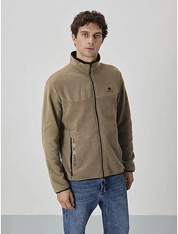 Sweatshirt homme en maille peluche à fermeture éclair tommy
