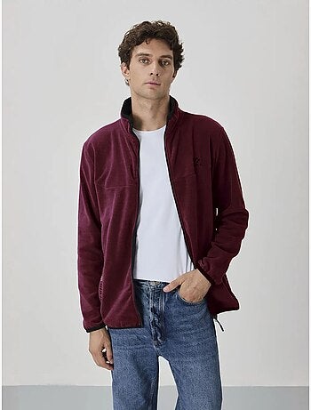 Sweatshirt homme en maille peluche à fermeture éclair tommy