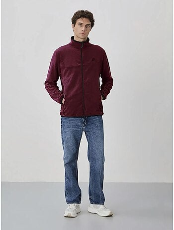 Sweatshirt homme en maille peluche à fermeture éclair tommy