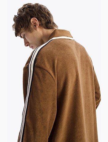 Sweatshirt homme rayé à col polo giesto