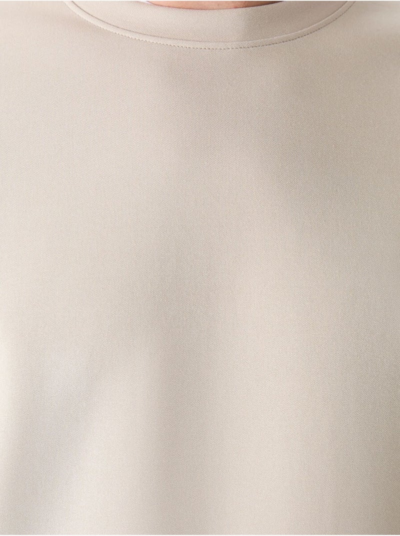 Sweatshirt homme uni à col rond tommy Beige argile - Kiabi