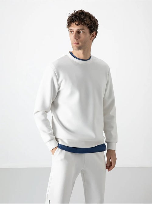 Sweatshirt homme uni à col rond tommy - Kiabi