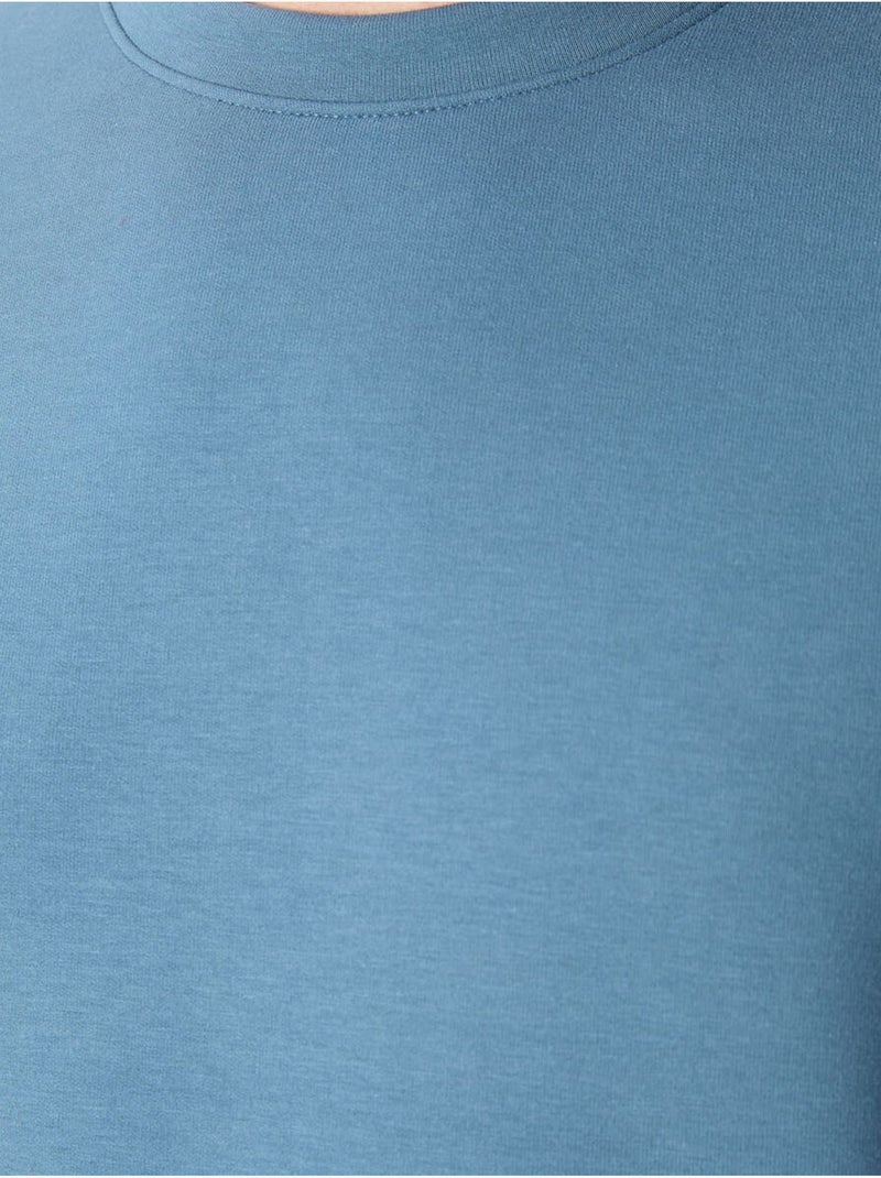 Sweatshirt homme uni à col rond tommy Bleu - Kiabi
