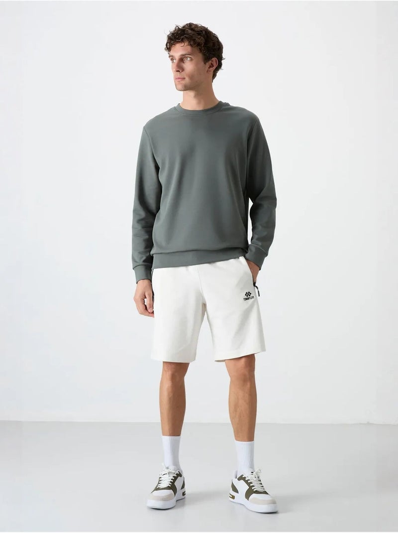Sweatshirt homme uni à col rond tommy Gris - Kiabi