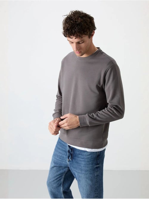 Sweatshirt homme uni à col rond tommy - Kiabi