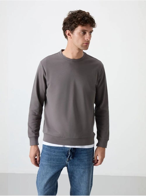 Sweatshirt homme uni à col rond tommy - Kiabi