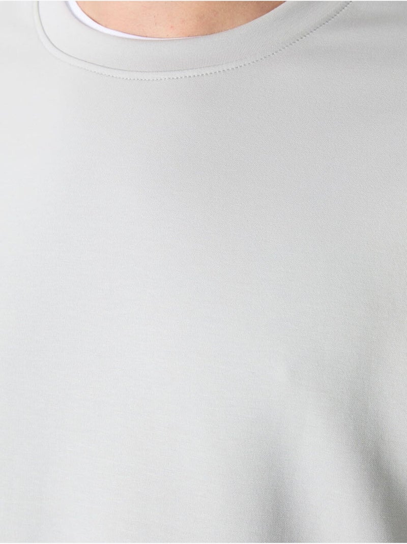 Sweatshirt homme uni à col rond tommy Gris perle - Kiabi