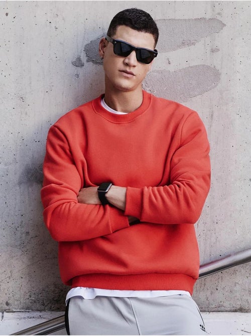Sweatshirt homme uni à col rond tommy - Kiabi