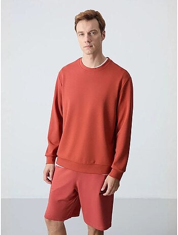 Sweatshirt homme uni à col rond tommy