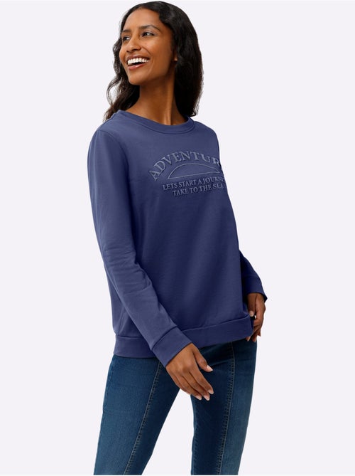 Sweatshirt Impression Caoutchoutée Douce - Taille Standard - Helline - Kiabi