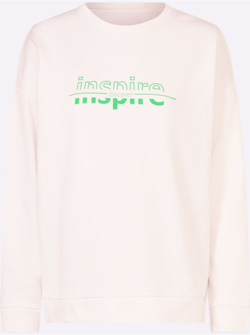 Sweatshirt Impression Caoutchoutée Douce - Taille Standard - Helline - Kiabi