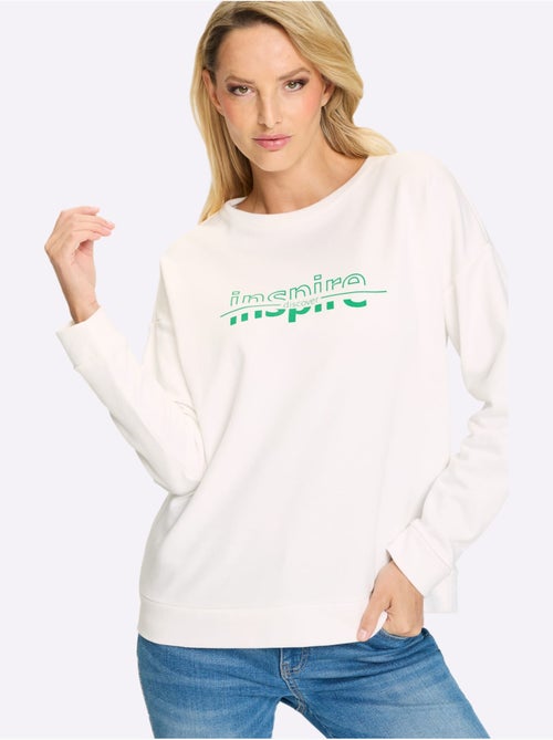 Sweatshirt Impression Caoutchoutée Douce - Taille Standard - Helline - Kiabi