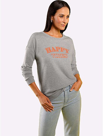 Sweatshirt Impression Caoutchoutée Douce - Taille Standard - Helline