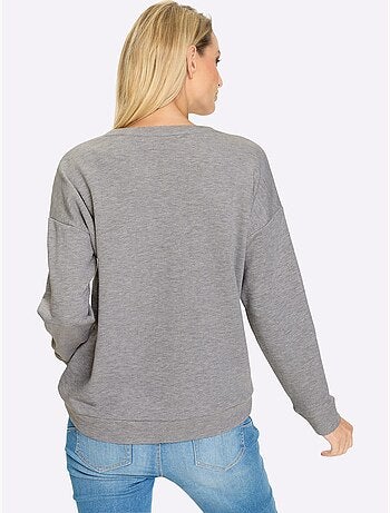 Sweatshirt Impression Caoutchoutée Douce - Taille Standard - Helline