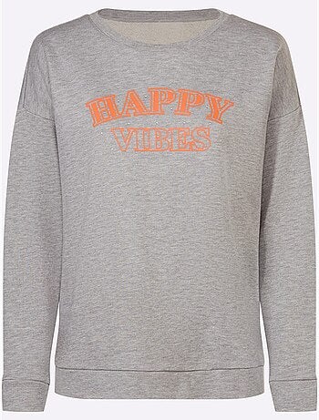Sweatshirt Impression Caoutchoutée Douce - Taille Standard - Helline