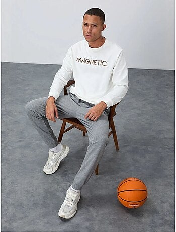 Sweatshirt imprimé à col rond tommy