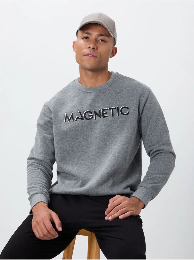 Sweatshirt imprimé à col rond tommy Gris - Kiabi