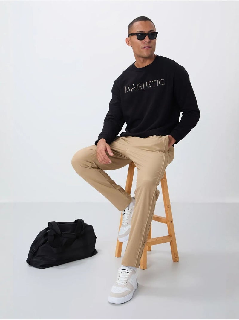 Sweatshirt imprimé à col rond tommy Sable - Kiabi