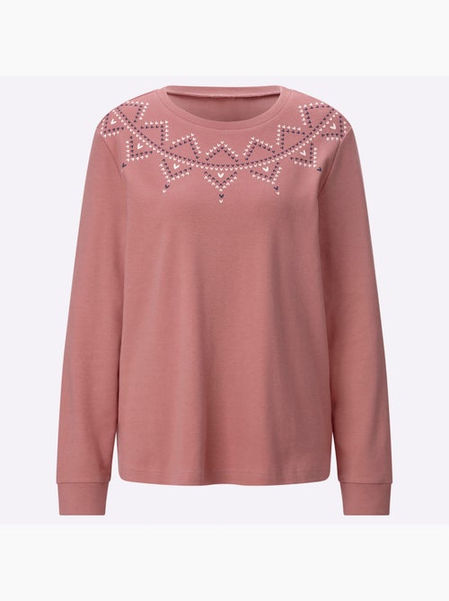 Sweatshirt imprimé graphique - taille standard - moda vilona - Kiabi Sweatshirt imprimé graphique - taille standard - moda vilona - Kiabi