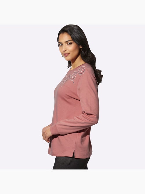 Sweatshirt imprimé graphique - taille standard - moda vilona - Kiabi Sweatshirt imprimé graphique - taille standard - moda vilona - Kiabi