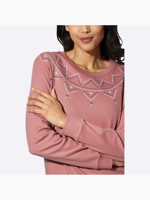 Sweatshirt imprimé graphique - taille standard - moda vilona - Kiabi Sweatshirt imprimé graphique - taille standard - moda vilona - Kiabi