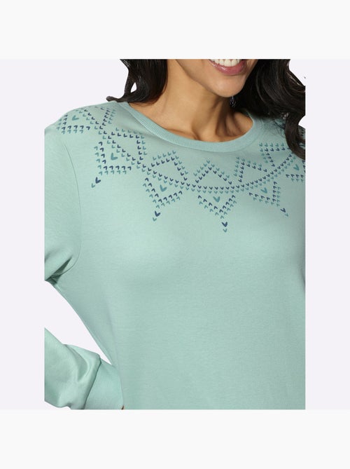 Sweatshirt imprimé graphique - taille standard - moda vilona - Kiabi Sweatshirt imprimé graphique - taille standard - moda vilona - Kiabi