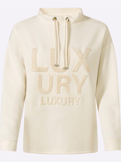 Sweatshirt Inscription En Polaire Douce - Taille Standard - Helline - Kiabi Sweatshirt Inscription En Polaire Douce - Taille Standard - Helline - Kiabi