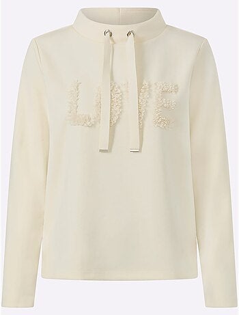 Sweatshirt inscription tendance - taille standard - helline