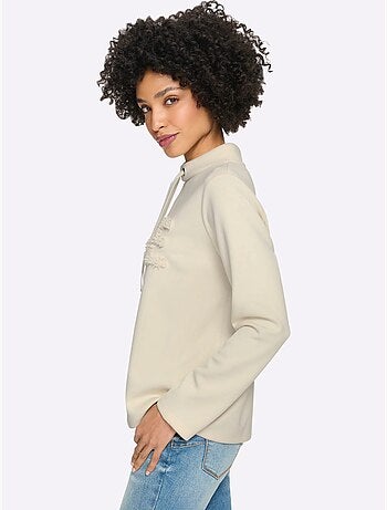 Sweatshirt inscription tendance - taille standard - helline