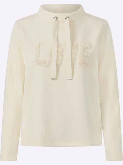 Sweatshirt inscription tendance - taille standard - helline - Kiabi Sweatshirt inscription tendance - taille standard - helline - Kiabi