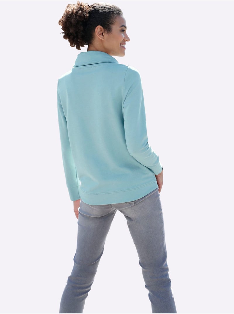 Sweatshirt intérieur doux gratté - taille standard - witt Menthe - Kiabi