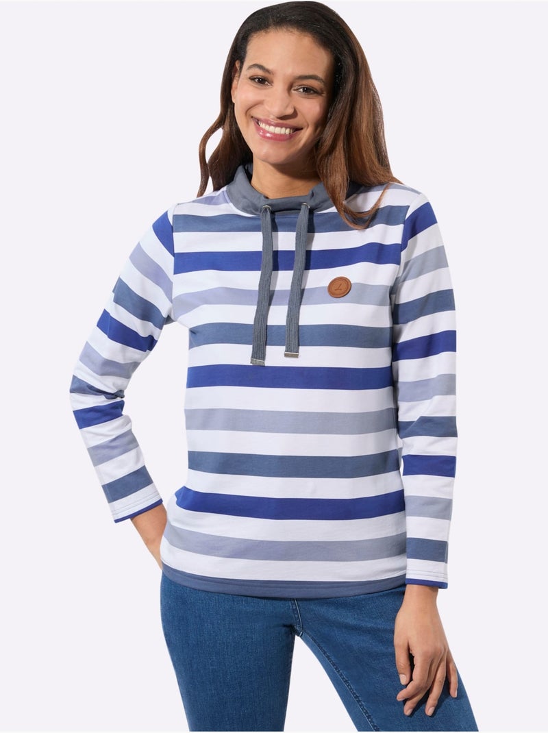 Sweatshirt intérieur gratté - taille standard - witt Bleu Bleu - Kiabi