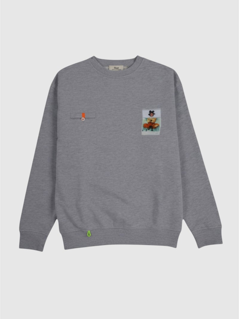 Sweatshirt ishi ishi samo  homme - sae paris Gris chiné - Kiabi