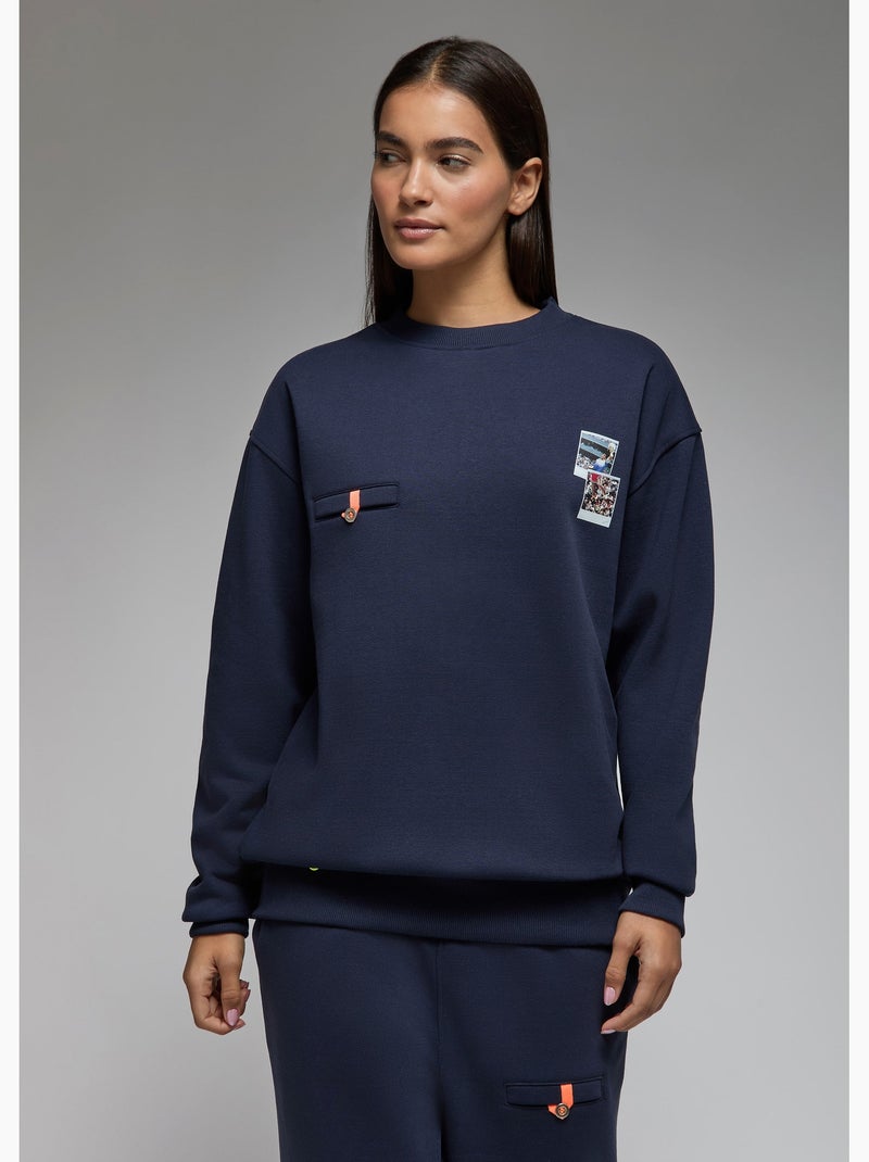 Sweatshirt ishi jojo  femme - sae paris Bleu - Kiabi