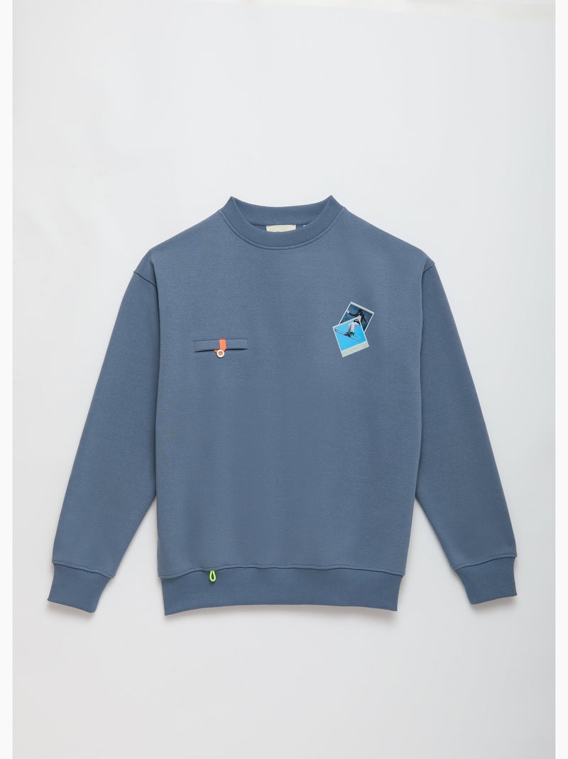 Sweatshirt ishi king of freestyle  femme - sae paris Bleu - Kiabi
