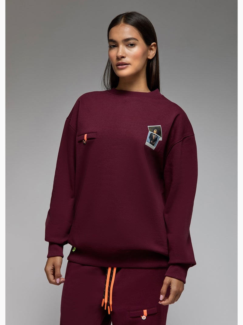 Sweatshirt ishi medusa lenny  femme - sae paris Bordeaux - Kiabi
