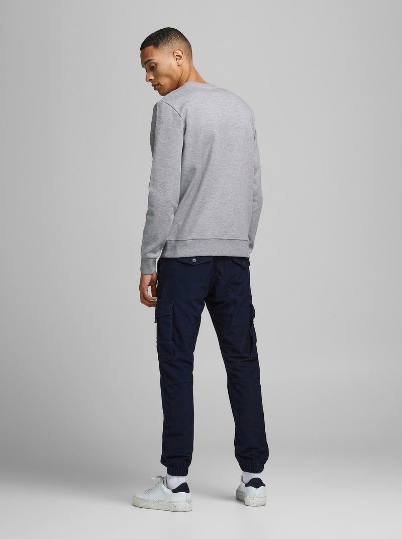 Sweatshirt Jack & Jones Basic Crew Neck Gris - Kiabi