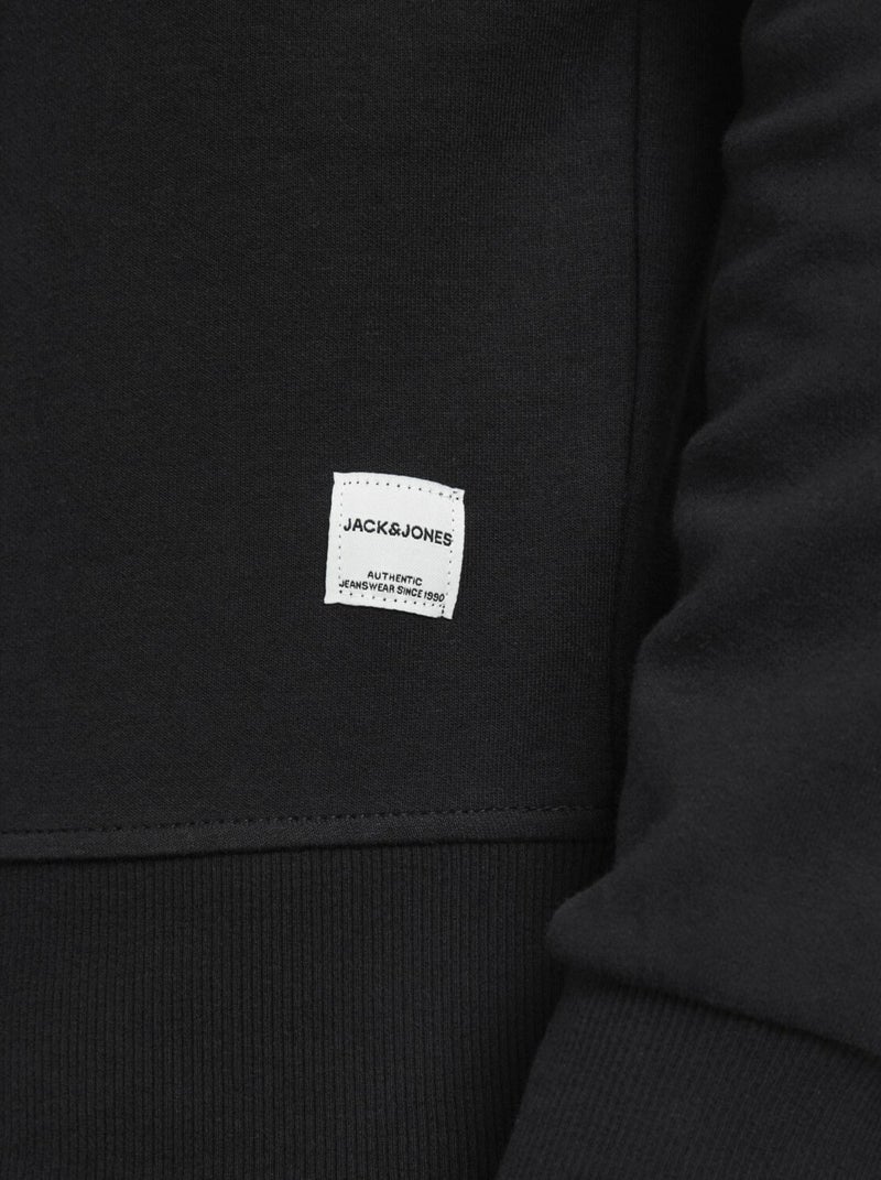 Sweatshirt Jack & Jones Basic Crew Neck Noir - Kiabi