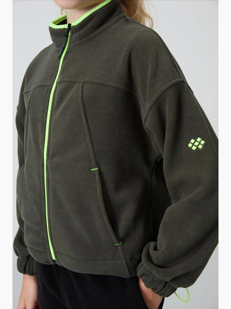 Sweatshirt jeunesse à fermeture éclair tommy Vert kaki - Kiabi