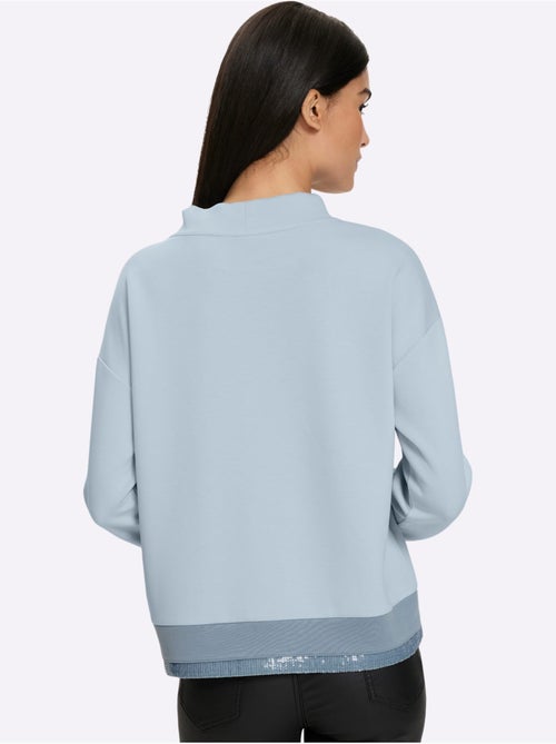 Sweatshirt jolies paillettes décoratives - taille standard - helline - Kiabi