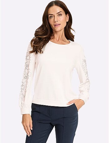 Sweatshirt jolies pierres brillantes fantaisie - taille standard - helline