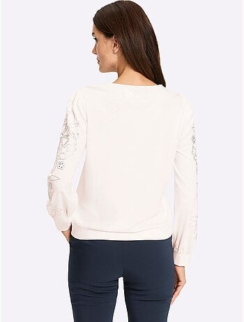 Sweatshirt jolies pierres brillantes fantaisie - taille standard - helline