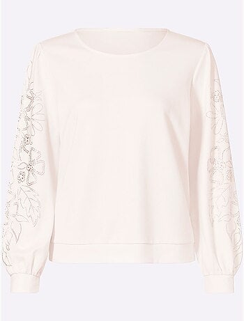 Sweatshirt jolies pierres brillantes fantaisie - taille standard - helline