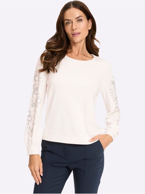 Sweatshirt Jolies Pierres Brillantes Fantaisie - Taille Standard - Helline - Kiabi Sweatshirt Jolies Pierres Brillantes Fantaisie - Taille Standard - Helline - Kiabi