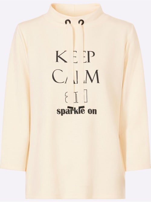 Sweatshirt Large Col Montant Avec Coulisse - Taille Standard - Helline - Kiabi Sweatshirt Large Col Montant Avec Coulisse - Taille Standard - Helline - Kiabi