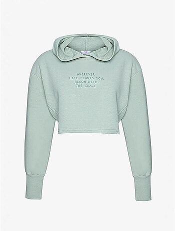 Sweatshirt léger à capuche avec détails côtelés penti
