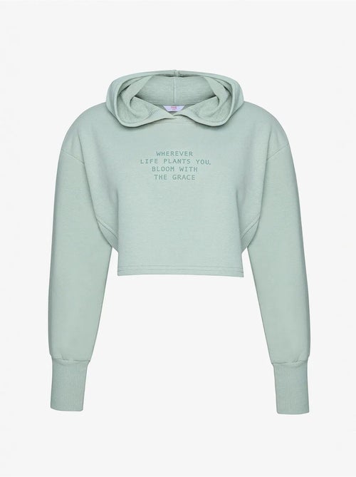 Sweatshirt léger à capuche avec détails côtelés penti - Kiabi