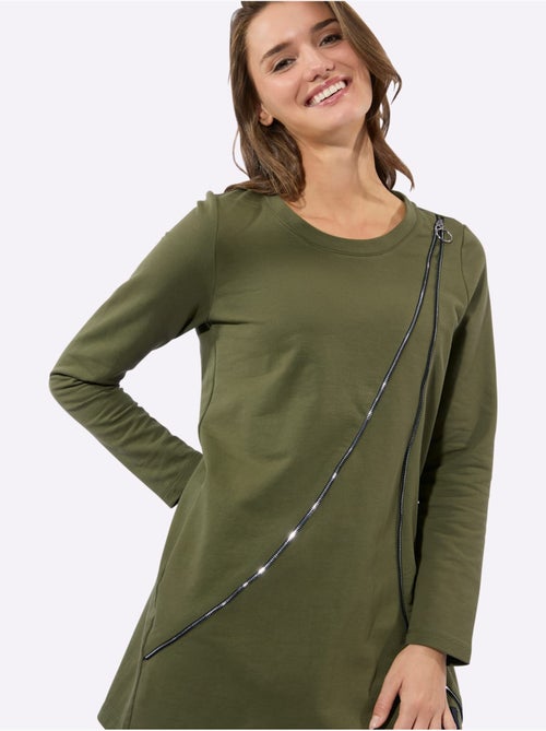 Sweatshirt Long 50% Coton - Taille Standard - Witt - Kiabi Sweatshirt Long 50% Coton - Taille Standard - Witt - Kiabi